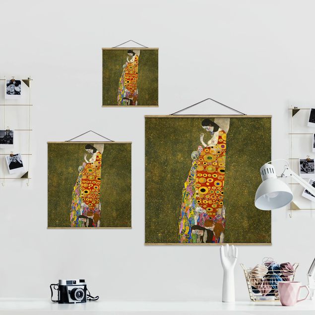 Wandbilder Portrait Gustav Klimt - Die Hoffnung II