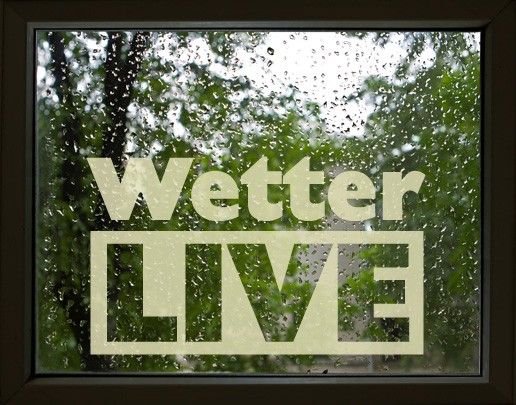 Fenstertattoo Sprüche No.UL463 Wetter Live