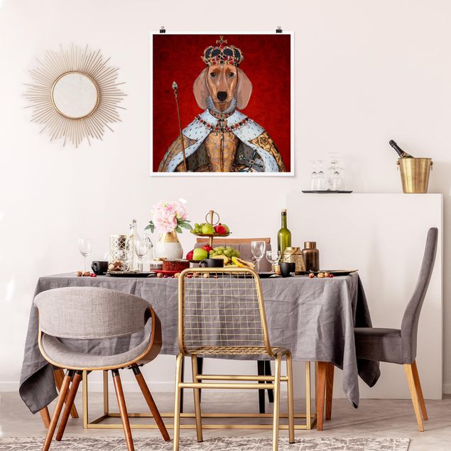 Küche Dekoration Tierportrait - Dackelkönigin