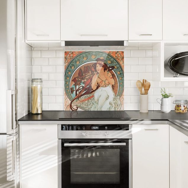 Küche Dekoration Alfons Mucha - Vier Künste - Die Musik