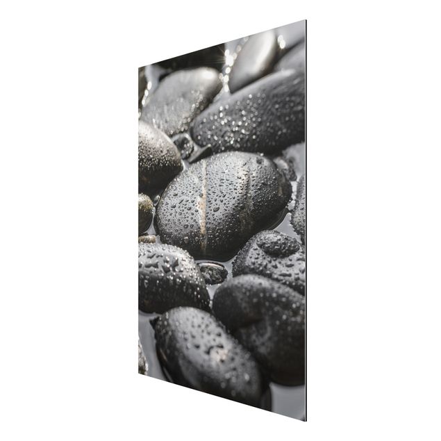 Wandbilder Modern Schwarze Steine im Wasser