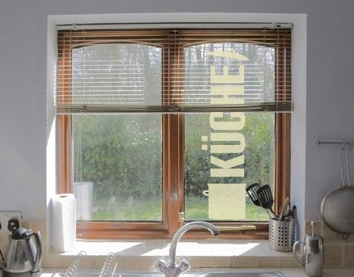Fensterfolie - Fenstertattoo No.UL525 Küche - Milchglasfolie