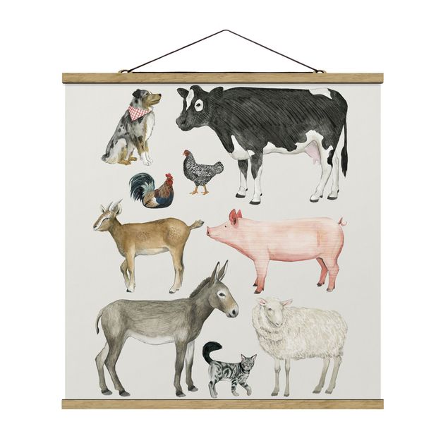 Wandbilder Familie Bauernhof Tierfamilie I