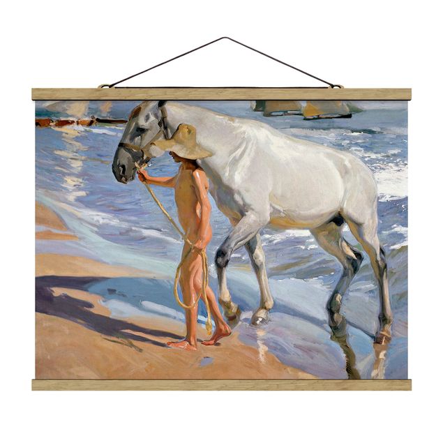 Wandbilder Landschaften Joaquin Sorolla - Das Bad des Pferdes