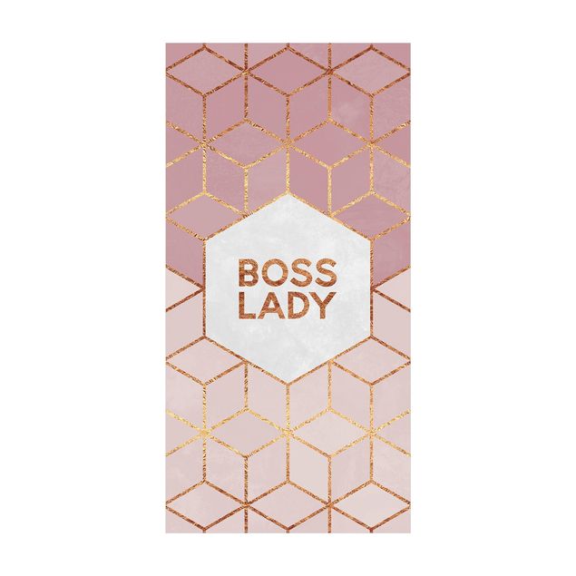 Teppich modern Boss Lady Sechsecke Rosa