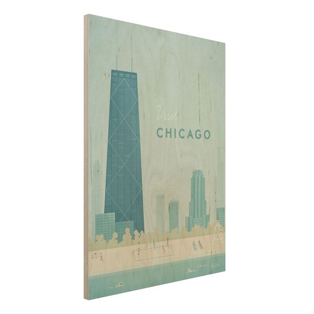 Küchen Deko Reiseposter - Chicago