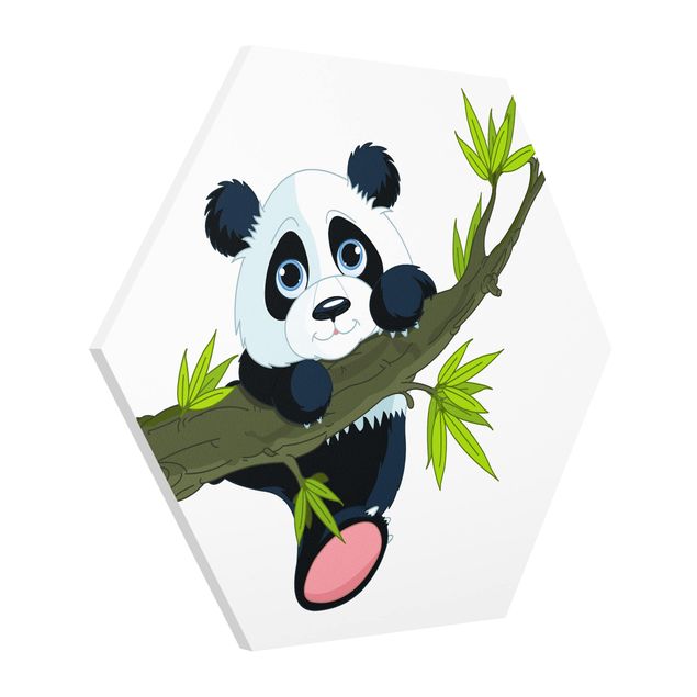 Wandbilder Landschaften Kletternder Panda