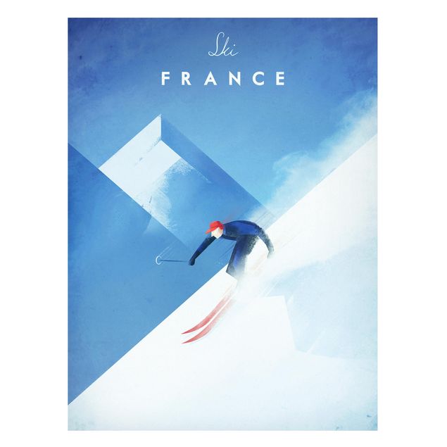 Wandbilder Berge Reiseposter - Ski in Frankreich