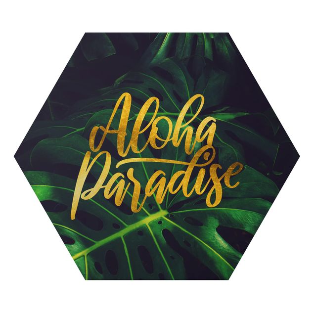 Wandbilder Sprüche Dschungel - Aloha Paradise