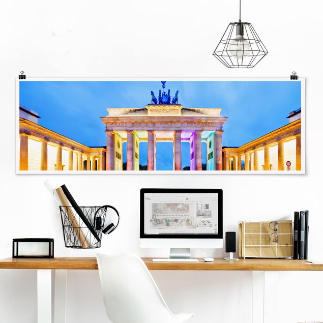 Wandbilder Berlin Erleuchtetes Brandenburger Tor