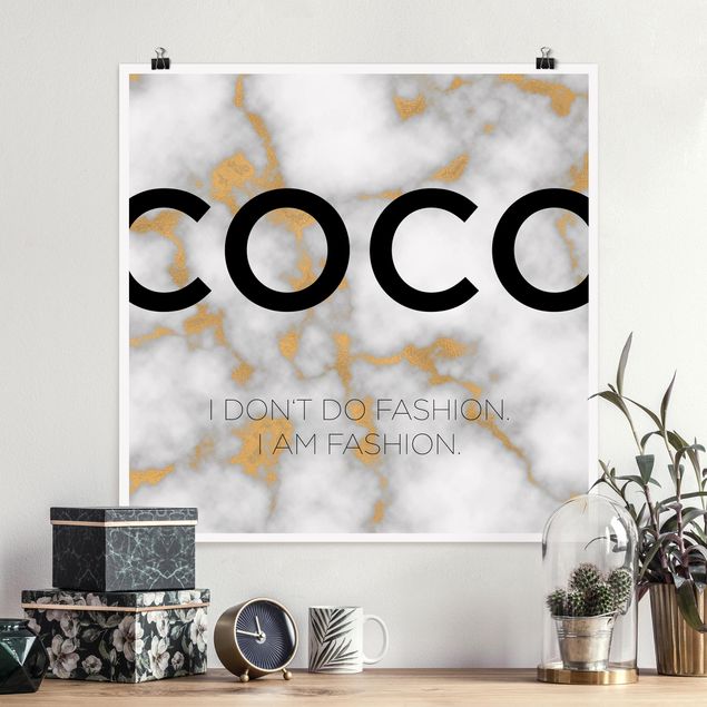 Spruch Poster Coco - I don't do fashion