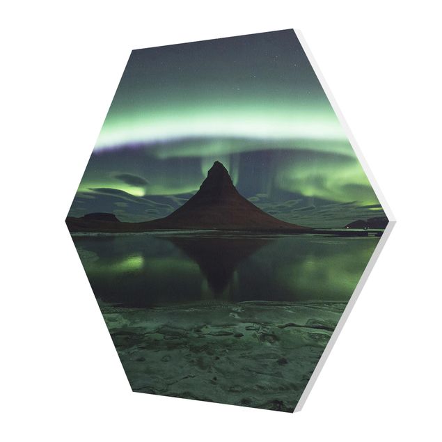 Foto auf Hartschaumplatte Polarlicht in Island