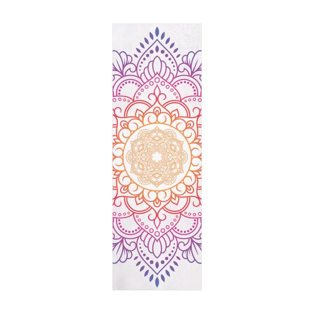 Moderne Teppiche Mandala Blüte Betonoptik