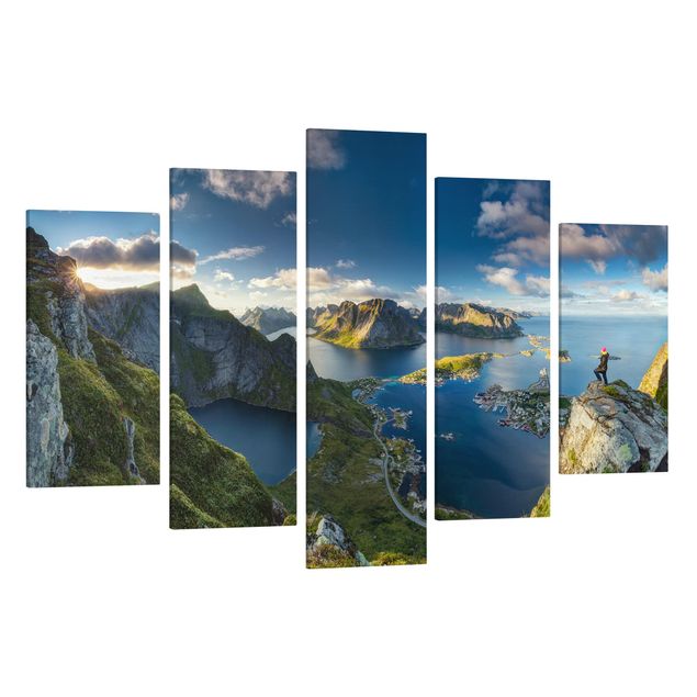 Wandbilder Landschaften Fjordblick in Reinebringen