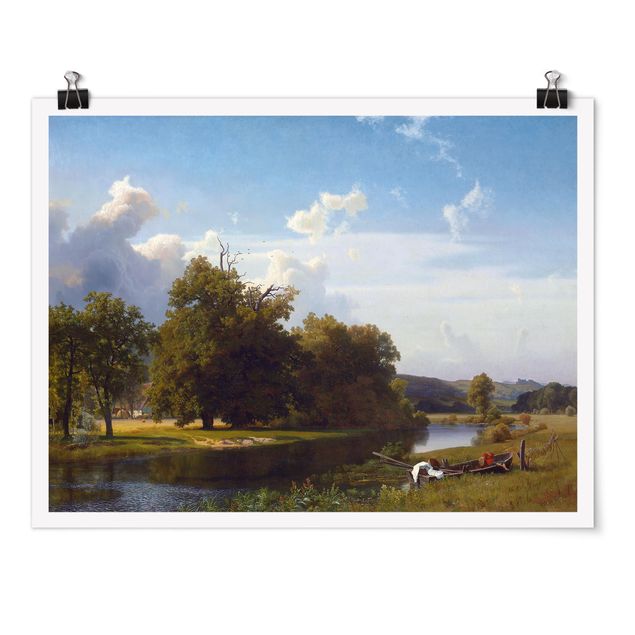 Wandbilder Landschaften Albert Bierstadt - Flusslandschaft