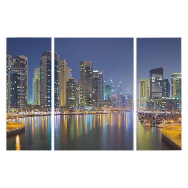 Wandbilder Modern Dubai Nacht Skyline