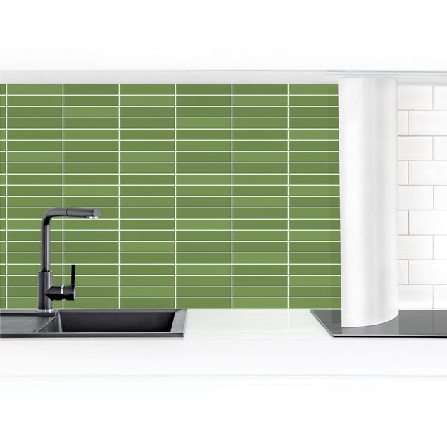 Glasrückwand Küche Metro Fliesen - Grün