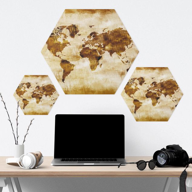 Hexagon Bild Forex - No.CG75 Map of the World