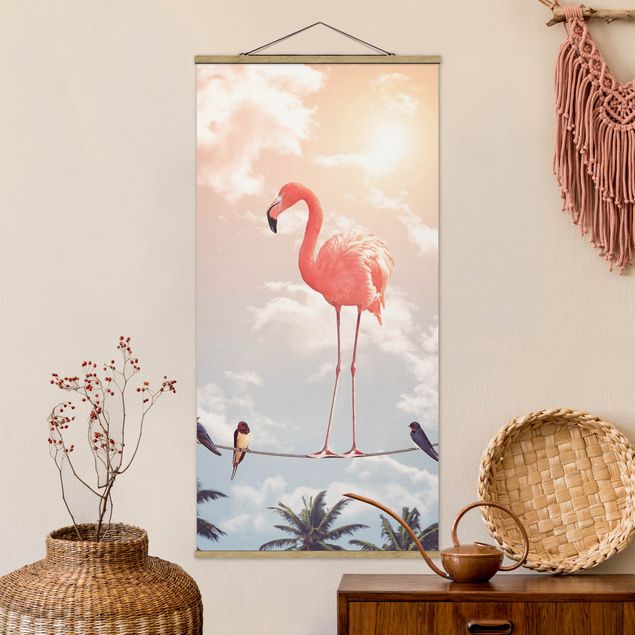 Küche Dekoration Himmel mit Flamingo