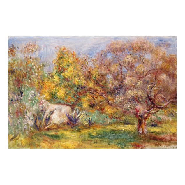 Glasrückwand Küche Auguste Renoir - Garten mit Olivenbäumen