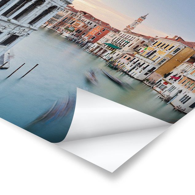Wandbilder Blau Canale Grande Blick von der Rialtobrücke Venedig