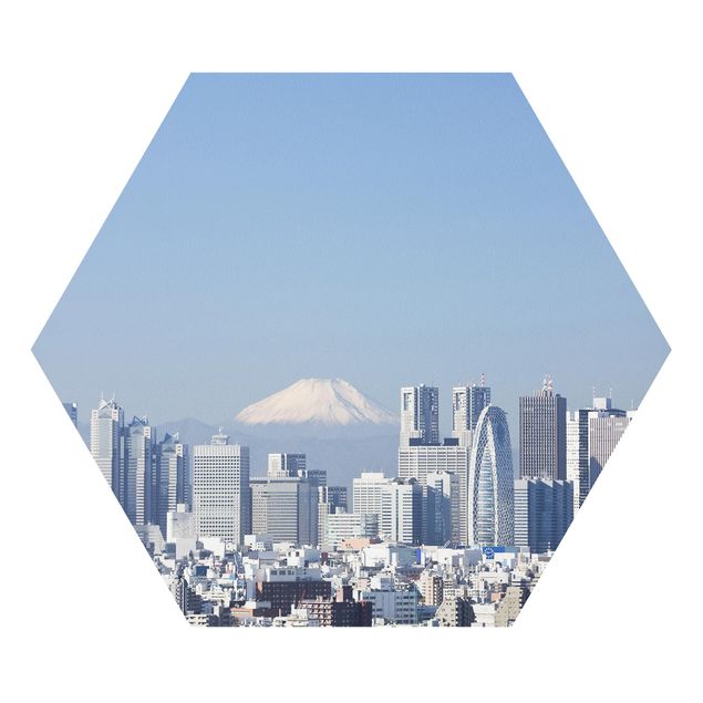 Wandbilder Architektur & Skyline Tokio vor dem Fuji