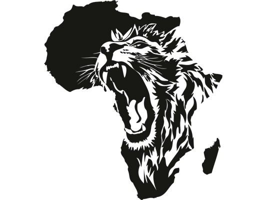 Löwe Wandtattoo No.CG135 Das Herz von Afrika