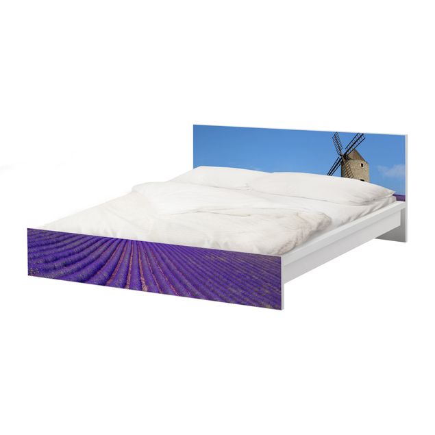 Möbelfolie für IKEA Malm Bett niedrig 180x200cm - Klebefolie Lavendelduft in der Provence