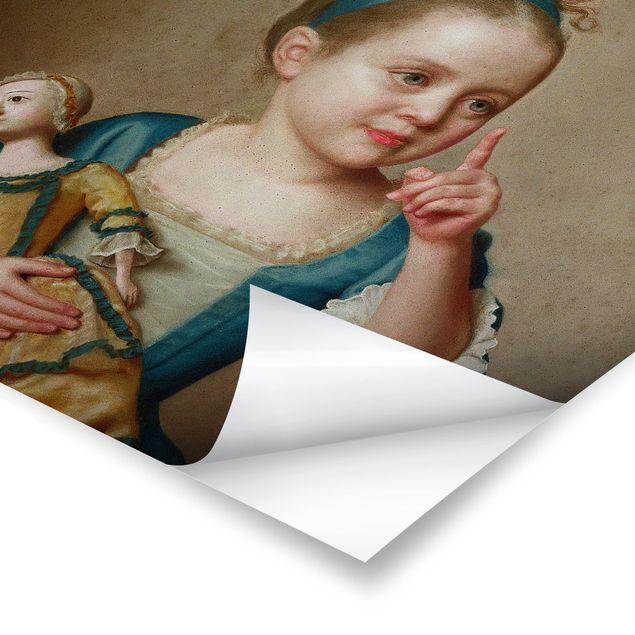 schöne Bilder Jean Etienne Liotard - Mädchen mit Puppe