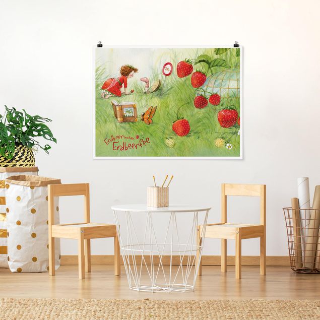 Wandbilder Modern Erdbeerinchen Erdbeerfee - Bei Wurm Zuhause