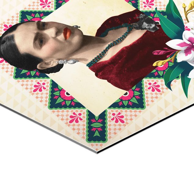 Kunstdrucke kaufen Frida Kahlo - Blumen und Geometrie