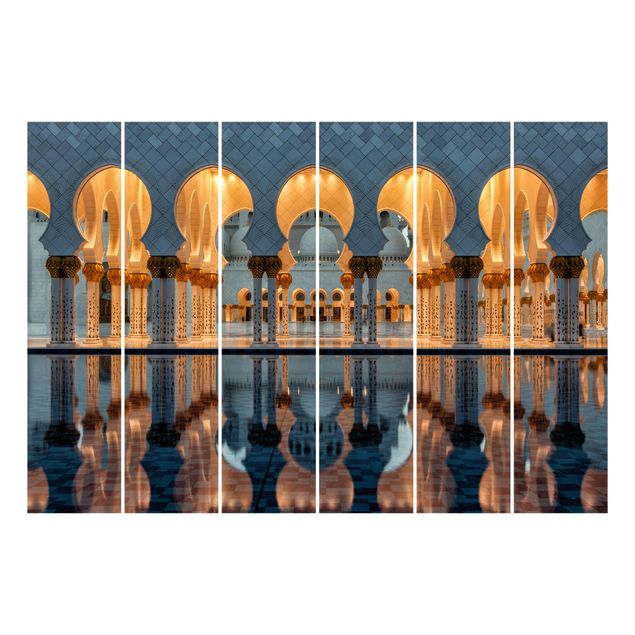Flächenvorhang Reflexionen in der Moschee