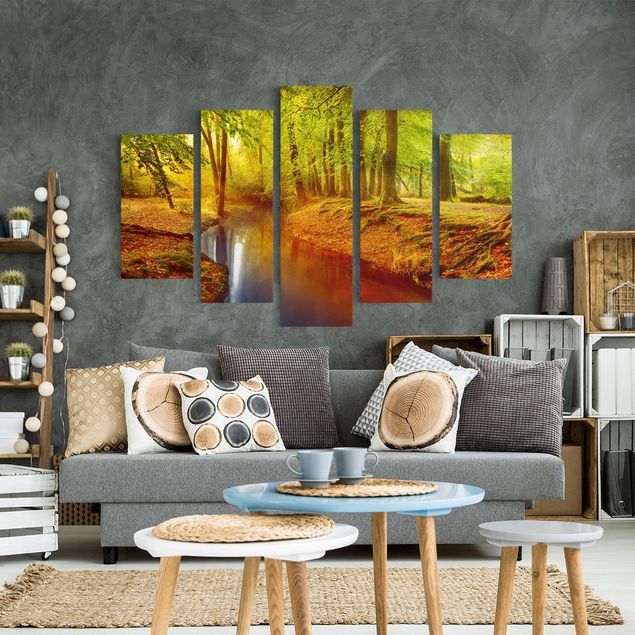 Wandbilder Bäume Herbstwald