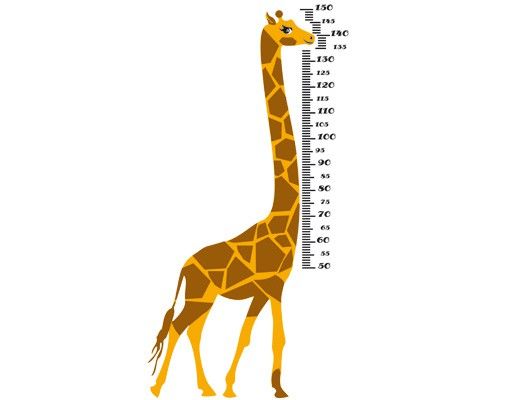 Tier Wandtattoo No.CG146 Giraffenmaßband 153x78 cm