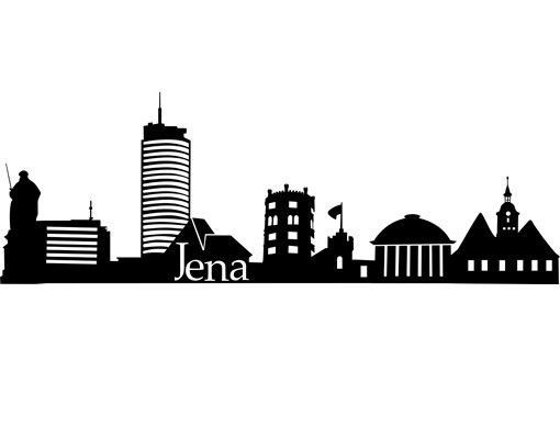 Autocolantes de parede com nomes de cidades No.ML4 Jena Skyline II