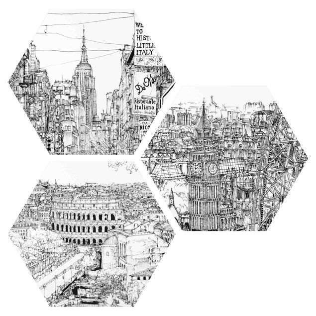 Wandbilder Architektur & Skyline Stadtstudien - New York - London - Rom
