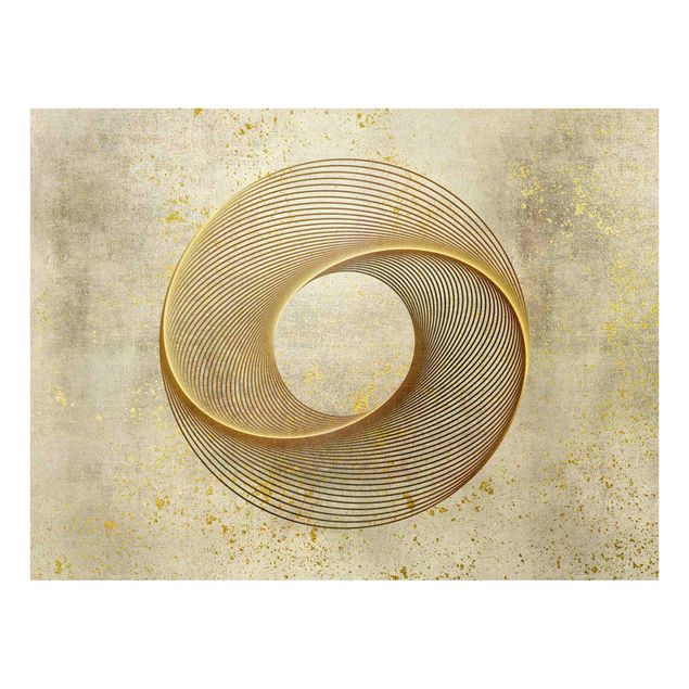 Andrea Haase Bilder Line Art Kreisspirale Gold