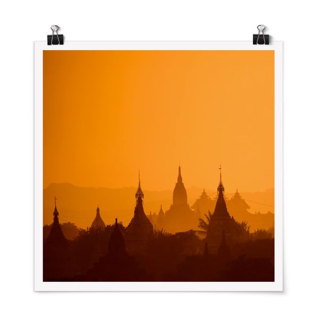 Städteposter Tempelstadt in Myanmar