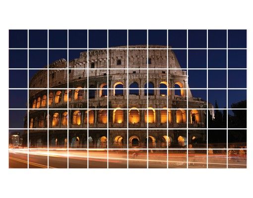 Klebefolien Colosseum in Rom bei Nacht