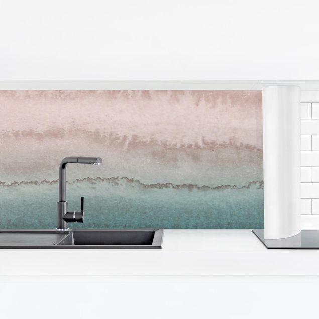 Küchenrückwand Folie selbstklebend Spiel der Farben Meeresrauschen