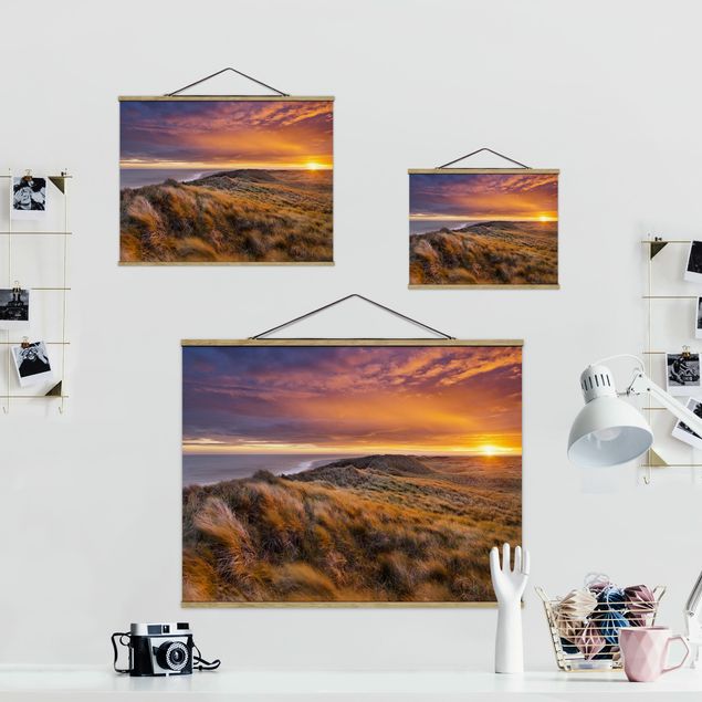 Wandbilder Modern Sonnenaufgang am Strand auf Sylt