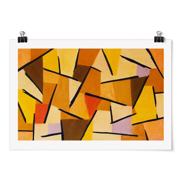 abstrakte Kunst Poster Paul Klee - Harmonisierter Kampf