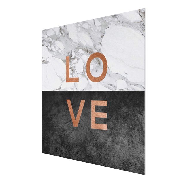 Wandbilder Modern Love Kupfer und Marmor