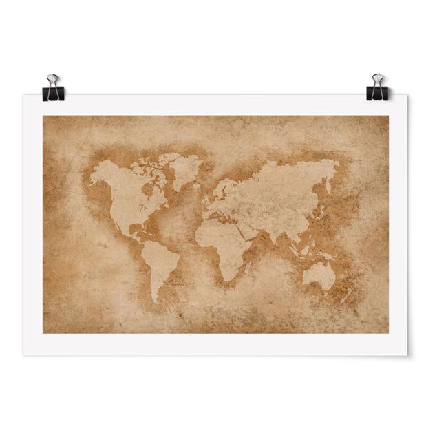Wandbilder Weltkarten Antike Weltkarte