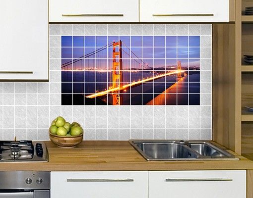 Küche Dekoration Golden Gate Bridge bei Nacht