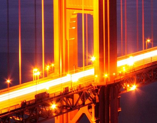 Fliesenaufkleber Golden Gate Bridge bei Nacht