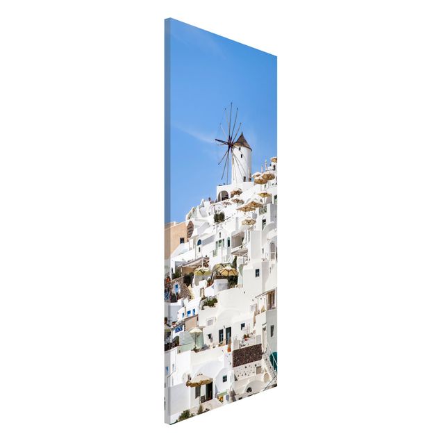 Magnettafel - Weißes Griechenland - Panorama Hochformat