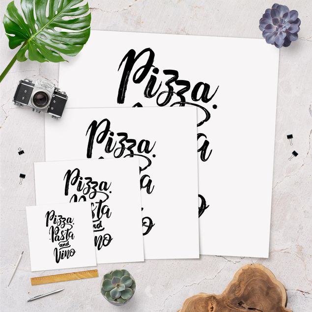 Poster Pizza Pasta und Vino