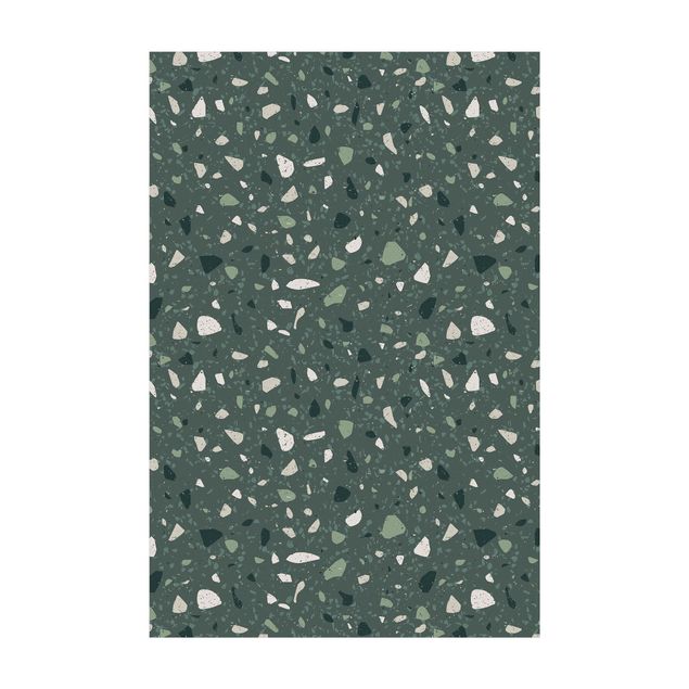 Teppich grün Detailliertes Terrazzo Muster Messina