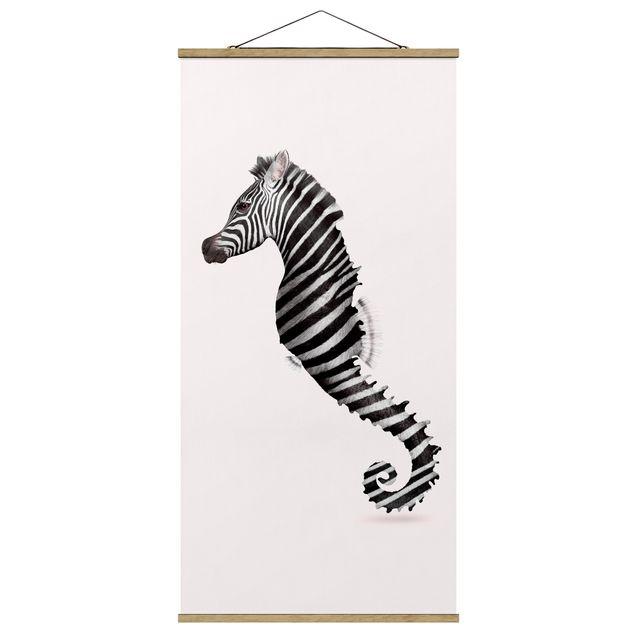 Wandbilder Zebras Seepferdchen mit Zebrastreifen